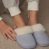 Corduroy And Faux Fur Slippers -Lingerie Sale Store AI078I161J M