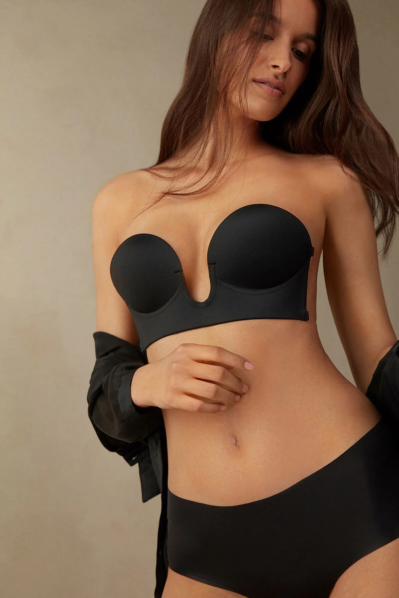 Strapless Bra With Graduated Padding And Plunge Front 4 Strapless Bra With Graduated Padding And Plunge Front - Image 2