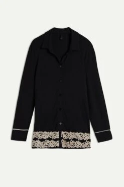 Pretty Flowers Button-Up Modal Top -Lingerie Sale Store CL1294Q 9887 F