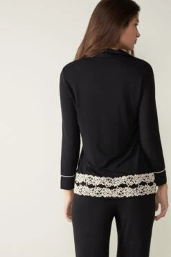 Pretty Flowers Button-Up Modal Top -Lingerie Sale Store CL1294Q wear 9887 BI