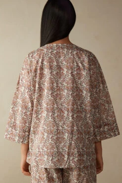 Spices Garden Long-Sleeved Button-Up Top -Lingerie Sale Store CLD2467994I BI