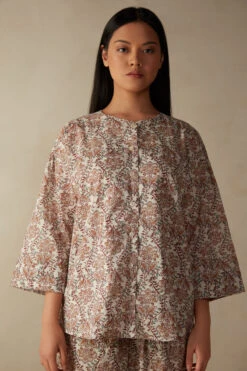 Spices Garden Long-Sleeved Button-Up Top