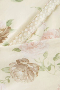 Scent Of Roses Long-Sleeved Cotton Top -Lingerie Sale Store CLD2484205J D1