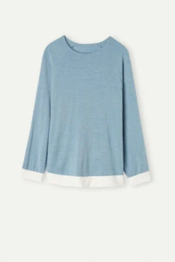 Romantic Bedroom Modal With Wool Top With Contrasting Trim -Lingerie Sale Store CLD903145J F