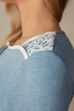 Romantic Bedroom Modal With Wool Button-Down Top -Lingerie Sale Store CLD903A145J DT1W