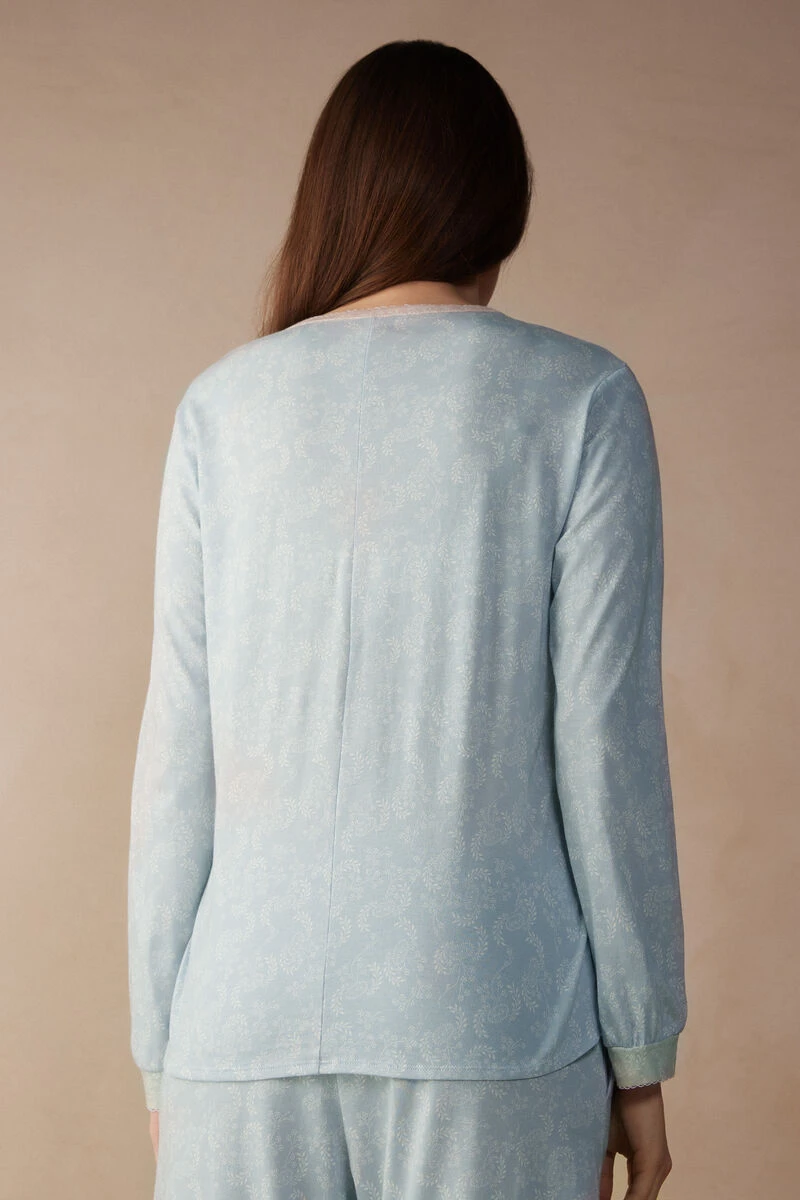 Romantic Cashmere Long-Sleeved Cotton Top 6 Romantic Cashmere Long-Sleeved Cotton Top - Image 4