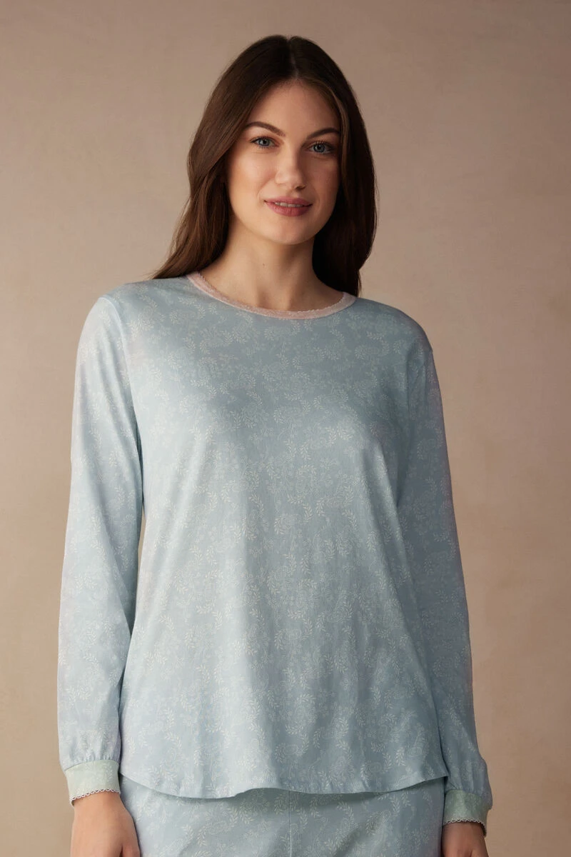 Romantic Cashmere Long-Sleeved Cotton Top 3 Romantic Cashmere Long-Sleeved Cotton Top