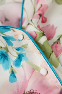 Botanical Lyrics Satin Open-Front Top -Lingerie Sale Store CLD912A228J D1