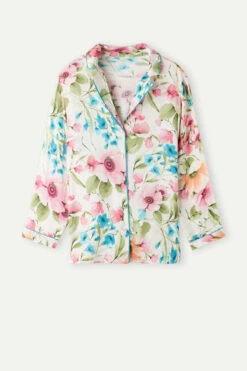 Botanical Lyrics Satin Open-Front Top -Lingerie Sale Store CLD912A228J F