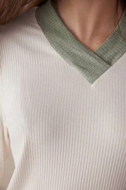 Lost In Fields V-neck Modal Top -Lingerie Sale Store CLD913612I DT1W