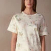 Scent Of Roses Short-Sleeved Cotton Top
