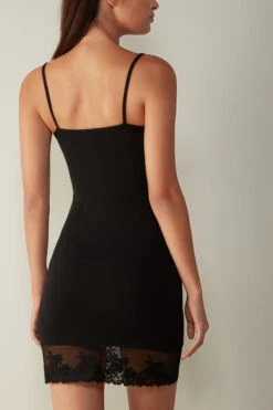 Pretty Flowers Modal Slip -Lingerie Sale Store LCD1294019 BI