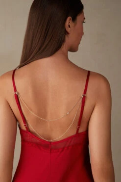 Luxury Treats Long Viscose Satin Slip -Lingerie Sale Store LLD24759888 DT1W