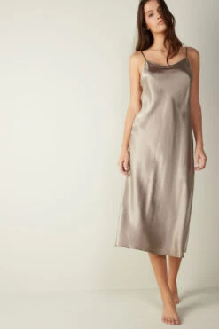 Midi-Length Slip In Silk