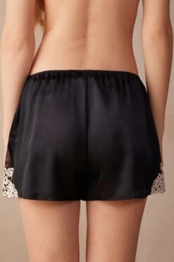 Pretty Flowers Silk Shorts -Lingerie Sale Store PC1294A9887 BI