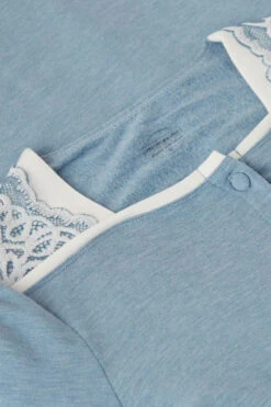 Romantic Bedroom Modal With Wool Button-Down Nightdress -Lingerie Sale Store PCN903145J D1