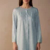 Romantic Cashmere Button-Up Nightdress 1 Romantic Cashmere Button-Up Nightdress -Lingerie Sale Store PCN910226J FI