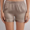 Silk Shorts With Contrasting Trim -Lingerie Sale Store PD1233A651I FI