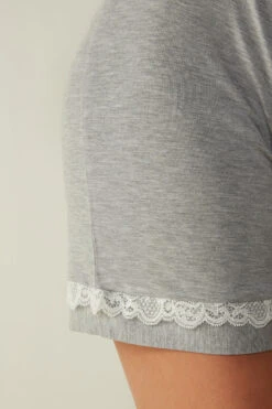 Modal Shorts With Lace Details -Lingerie Sale Store PDC700031 DT1W