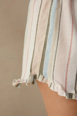 Marine Holidays Cotton And Linen Shorts -Lingerie Sale Store PDC893A911I DT1W