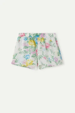 Summer Garden Linen Shorts -Lingerie Sale Store PDC895A910I F