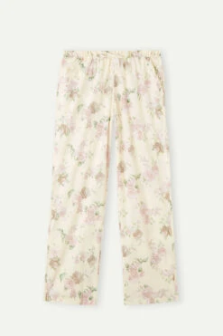 Scent Of Roses Full-Length Plain-Weave Cotton Trousers 12 Scent Of Roses Full-Length Plain-Weave Cotton Trousers -Lingerie Sale Store PDL2484205J F