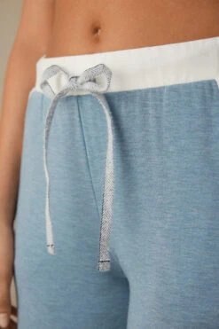 Romantic Bedroom Modal With Wool Full-Length Trousers With Contrasting Trim -Lingerie Sale Store PDL903145J DT1W