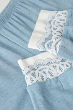 Romantic Bedroom Modal With Wool Cuffed Full-Length Trousers -Lingerie Sale Store PDL903A145J D1