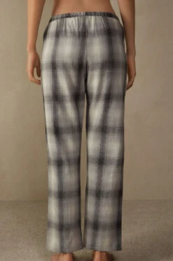 Warm Cuddles Brushed Plain-Weave Trousers -Lingerie Sale Store PDL907T149J BI