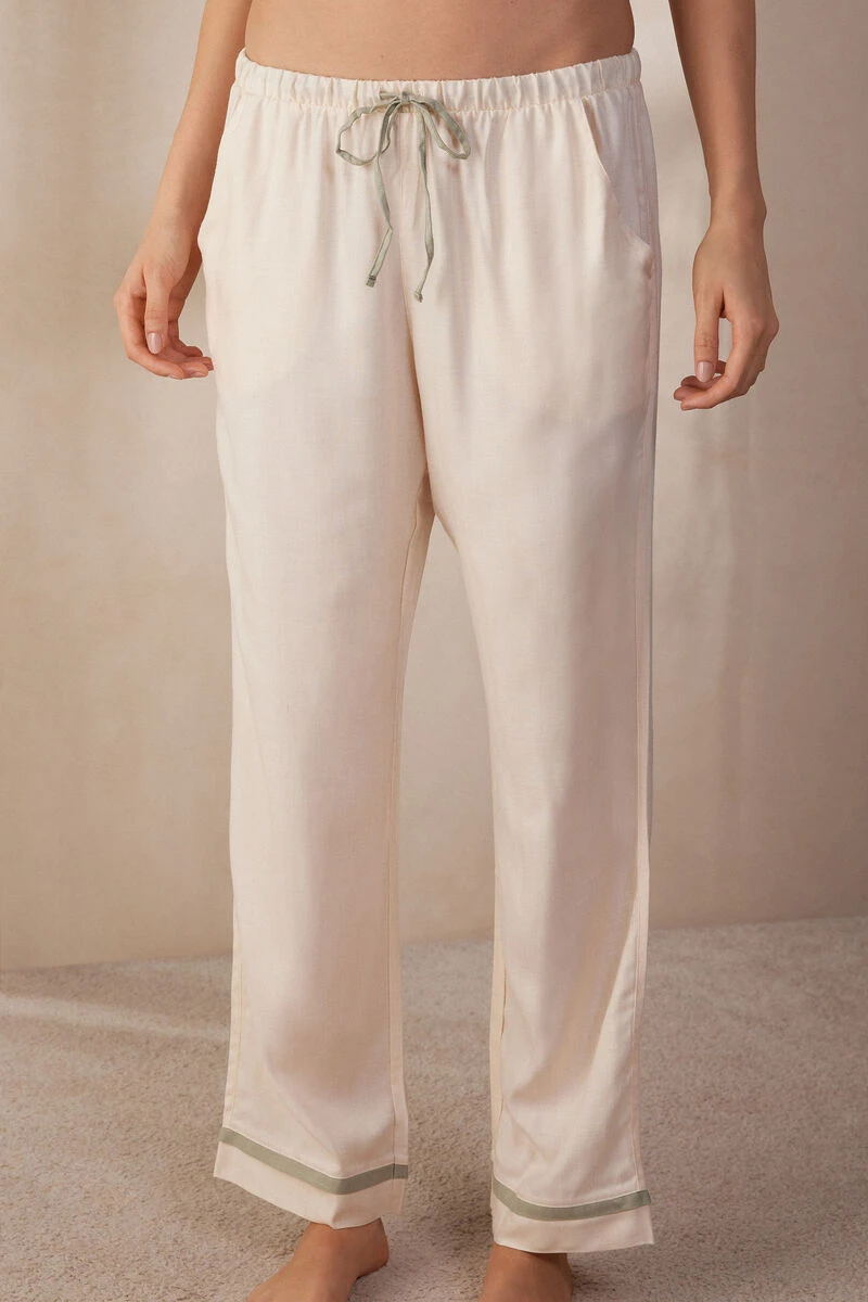 Lost In Fields Full-Length Plain-Weave Modal Trousers 3 Lost In Fields Full-Length Plain-Weave Modal Trousers
