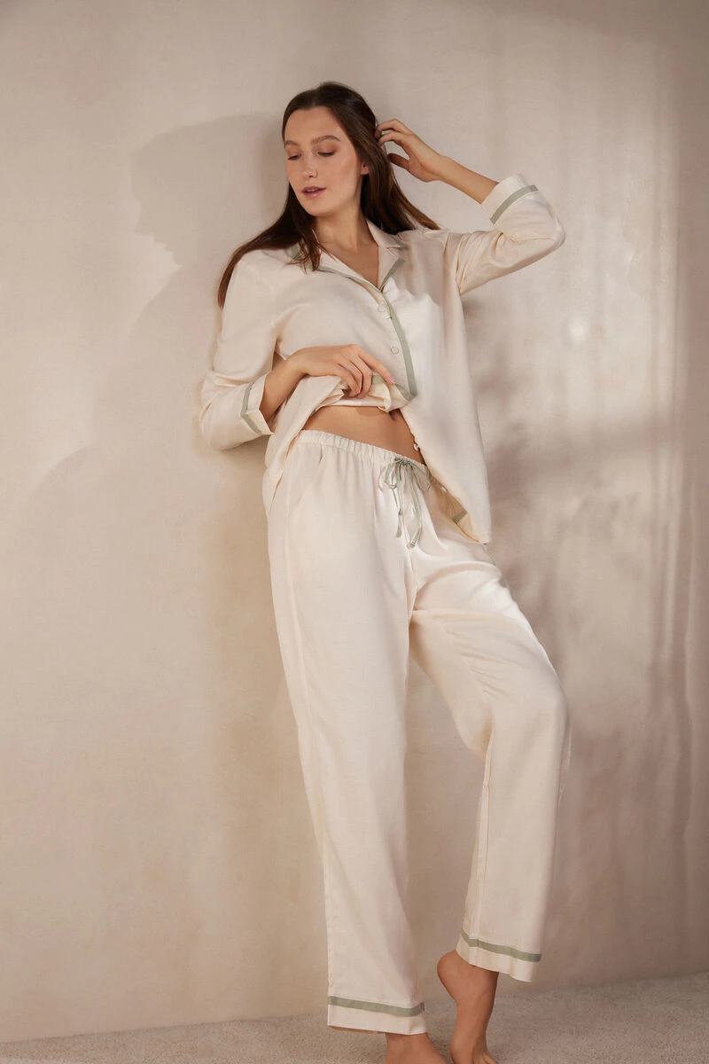 Lost In Fields Full-Length Plain-Weave Modal Trousers 4 Lost In Fields Full-Length Plain-Weave Modal Trousers - Image 2