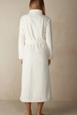 Elegant Night Long Dressing Gown -Lingerie Sale Store PVD6712127 BI