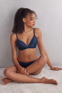 Tiziana Silk And Lace Triangle Bra -Lingerie Sale Store RIS92T1467 M