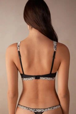 Pretty Flowers Microfibre Bellissima Push-Up Bra -Lingerie Sale Store RPD12949887 BI