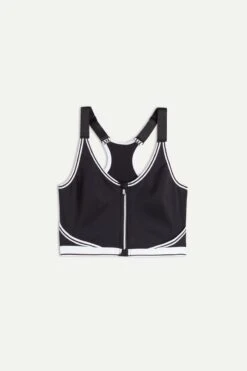 In Action Zipped Bra Top With Supima® Cotton Lining -Lingerie Sale Store RSP001Z 661I F