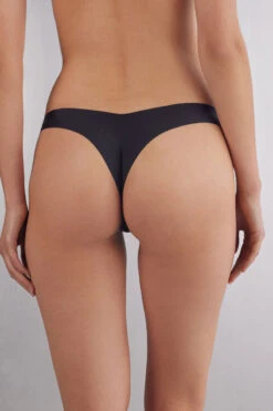 ‘80s Style Ultralight Microfibre Brazilian Briefs -Lingerie Sale Store SBD49O019 BI