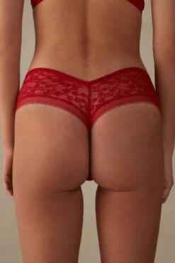 Luxury Treats 80s-Style Brazilian-Cut French Knickers -Lingerie Sale Store SC2475B9888 BI