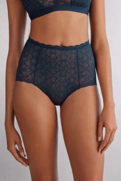 High-Rise Lace French Knickers
