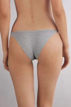 Natural Cotton Briefs With Side Straps -Lingerie Sale Store SI65F2031 BI