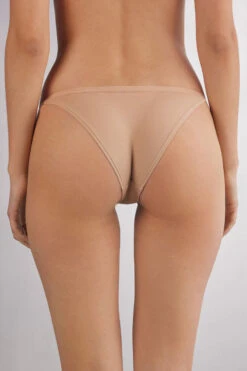Natural Cotton Briefs With Side Straps -Lingerie Sale Store SI65F2044 BI