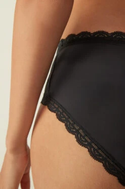 Microfibre And Lace Briefs 12 Microfibre And Lace Briefs -Lingerie Sale Store SI96A3019 DT2W