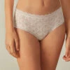 Microfibre And Lace Briefs