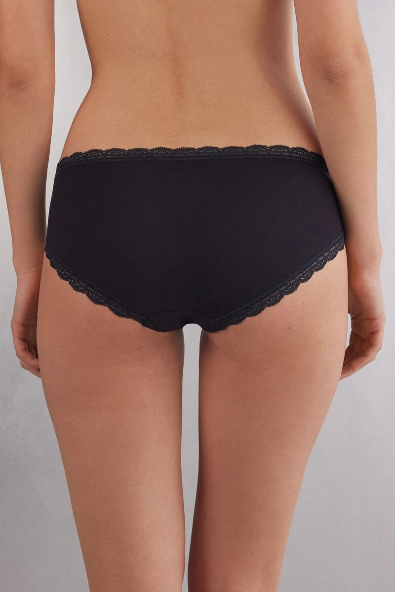 High-Rise Briefs In Lace And Cotton 7 High-Rise Briefs In Lace And Cotton - Image 5
