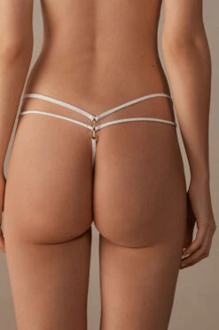 Pure Charme Thong With Side Straps -Lingerie Sale Store SPD24882127 BI