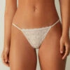 Lace Thong With Side Straps 1 Lace Thong With Side Straps -Lingerie Sale Store SPD96F2280 FI