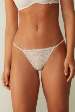 Lace Thong With Side Straps